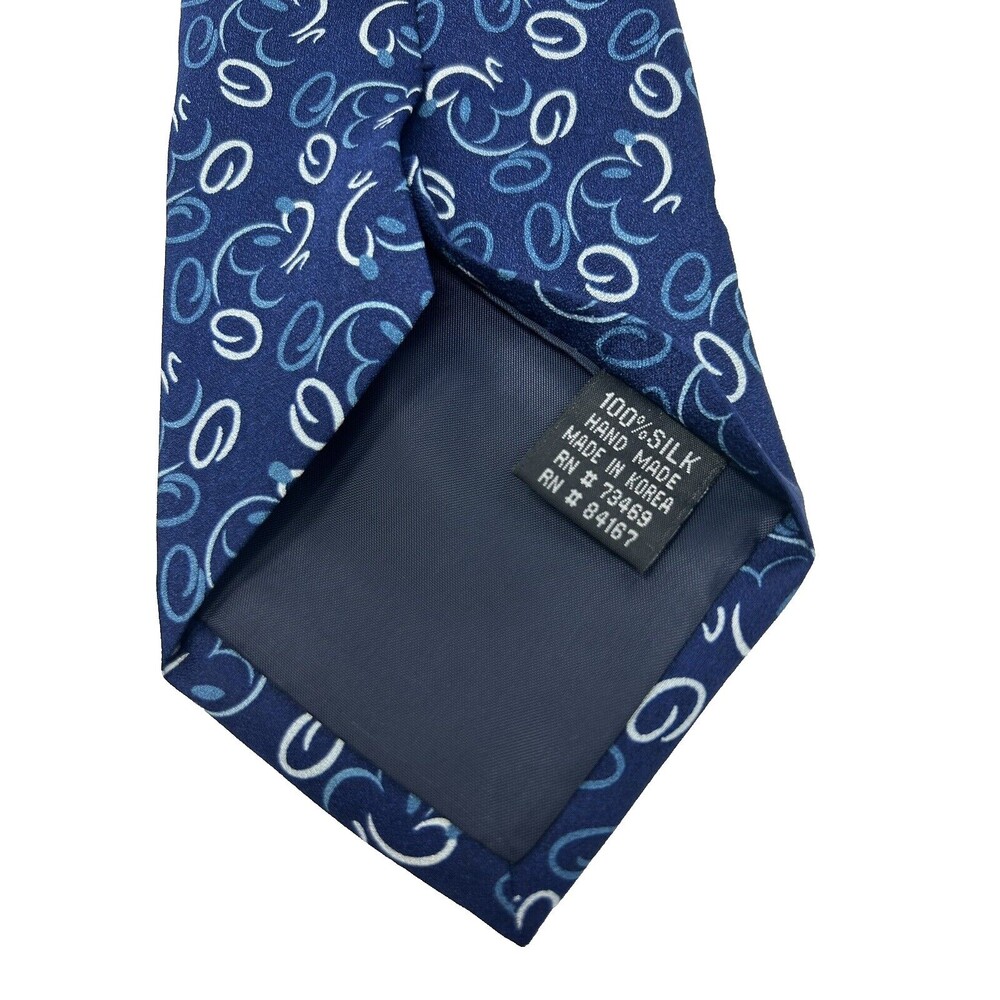 Walt Disney World Blue Necktie 100% Silk Featuring Mickey - Picture 4 of 5